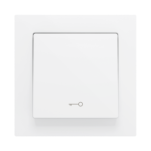 [ZEZS551PB1KMW] Zennio ZS55 - Bouton poussoir Soft - simple 1-p - icône clé (Blanc) - VPE=10