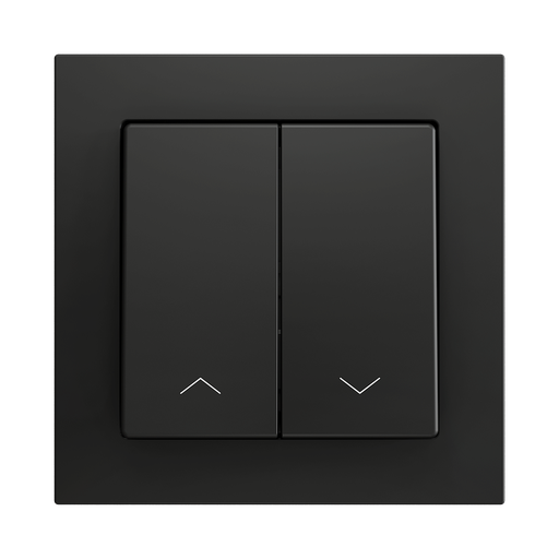 [ZEZS552PB2SA] Zennio ZS55 - Soft drukknop - dubbel 2-v - rolluik icoon (Antraciet) - VPE=10
