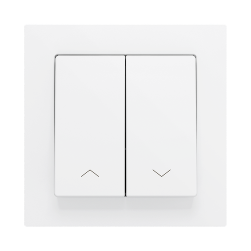 [ZEZS552PB2SMW] Zennio ZS55 - Soft drukknop - dubbel 2-v - rolluik icoon (Wit) - VPE=10