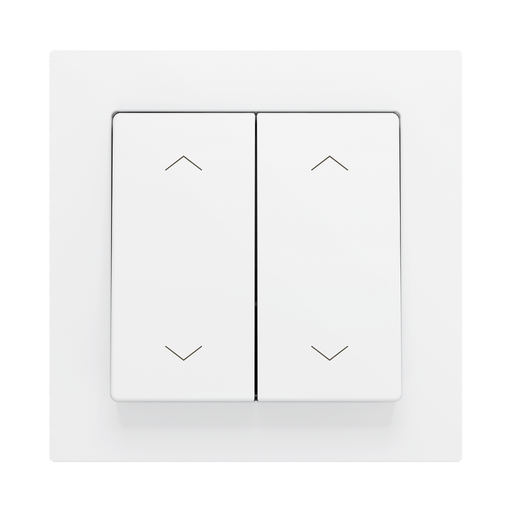 [ZEZS552PB4SMW] Zennio ZS55 - Soft drukknop - dubbel 4-v - rolluik icoon (Wit) - VPE=10