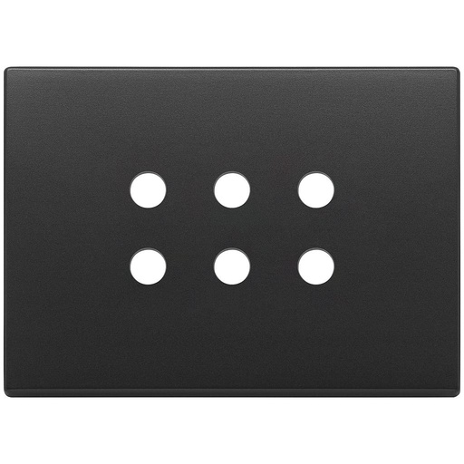 [VI22693.RN.03] Vimar Eikon Exé Tondo - Plaque de recouvrement 3Mx6 (Anthracite)