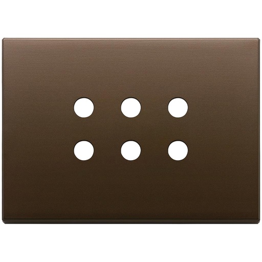 [VI22693.RN.12] Vimar Eikon Exé Tondo - Plaque de recouvrement 3Mx6 (Bronze brossé)