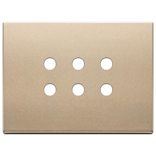 [VI22693.RN.88] Vimar Eikon Exé Tondo - Plaque de recouvrement 3Mx6 (Or satiné)
