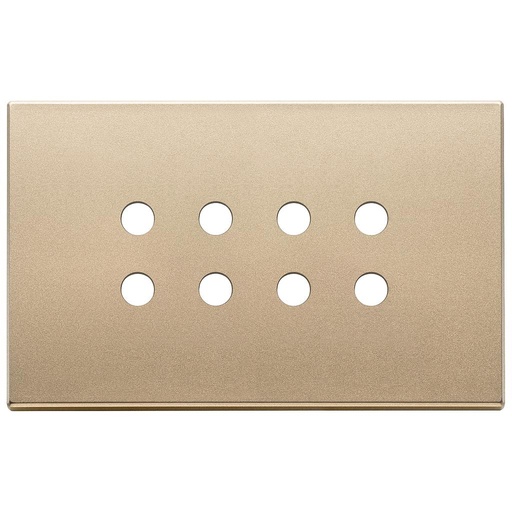 [VI22694.RN.88] Vimar Eikon Exé Tondo - Plaque de recouvrement 4Mx8 (Or satiné)