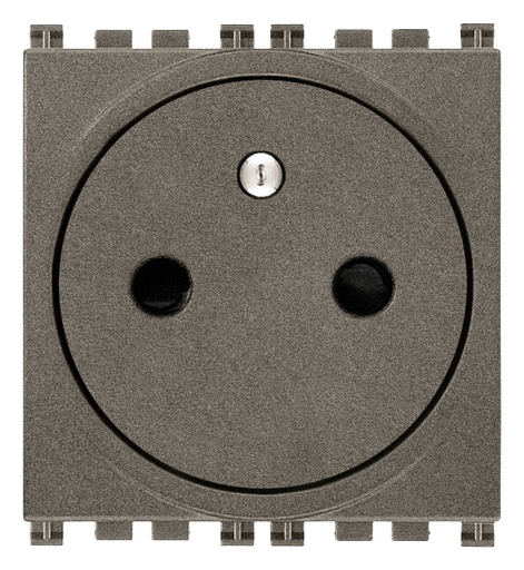 [VI19212.FL.FX.M] Vimar Arké Flat - 2P+E16A Penaarde stopcontact SICURY (metal)