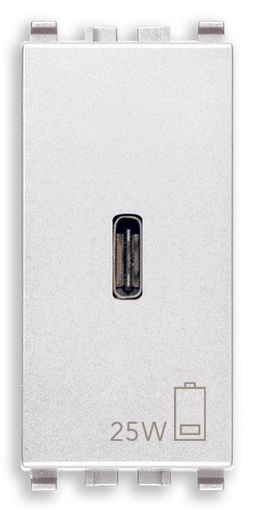 [VI20292.C.25.B] Vimar Eikon - USB C Voedingsunit 1M 25W (wit)