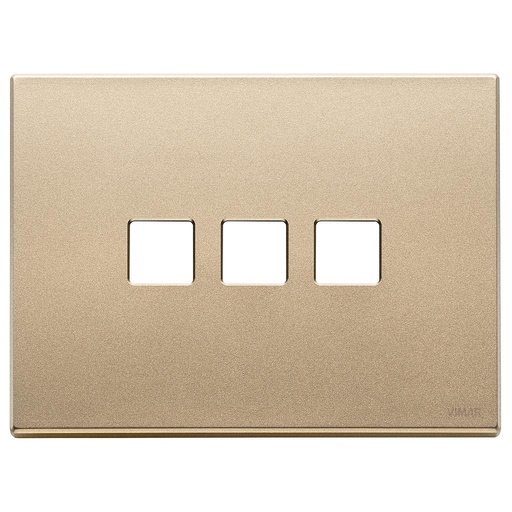 [VI22683.3.88] Vimar Eikon Exé Flat - Afdekraam 3Mx3 (satijn goud)