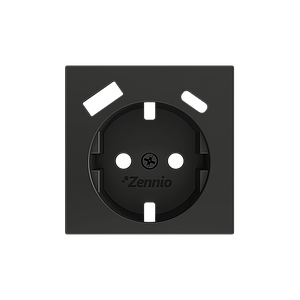Zennio ZS55 - Centraalplaat 55x55mm voor schuko stopcontact met USB C+A (Antraciet)