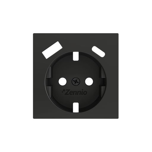 [ZEZS55CSC2USA] Zennio ZS55 - Centraalplaat 55x55mm voor schuko stopcontact met USB C+A (Antraciet)