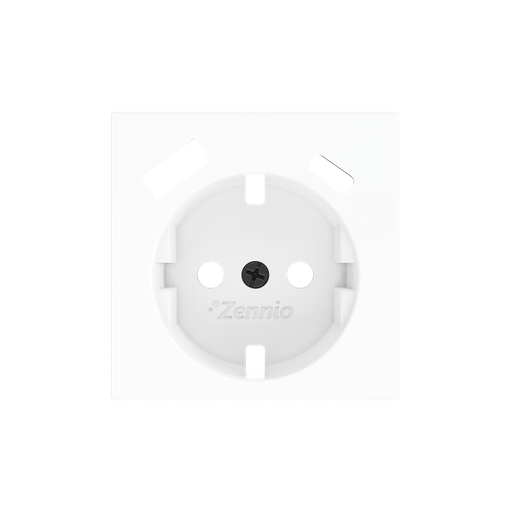 [ZEZS55CSC2USMW] Zennio ZS55 - Centraalplaat 55x55mm voor schuko stopcontact met USB C+A (Mat wit)