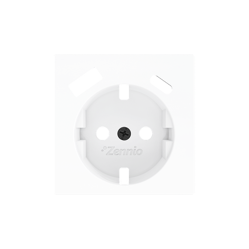 [ZEZS55CSC2USMW] Zennio ZS55 - Centraalplaat 55x55mm voor schuko stopcontact met USB C+A (Mat wit)