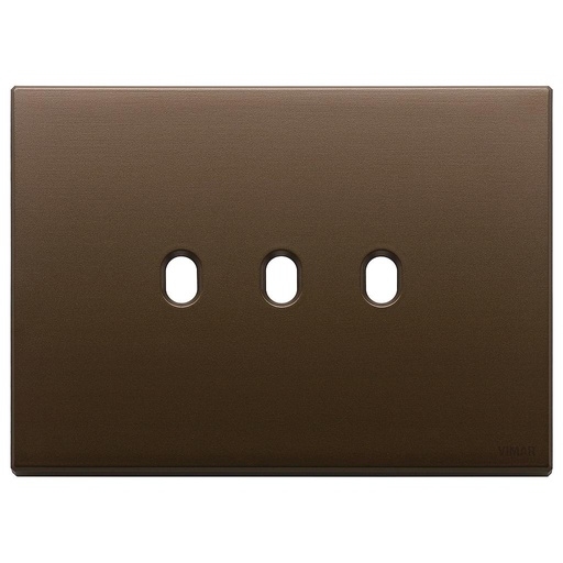 [VI22673.3.12] Vimar Eikon Exé Vintage - Plaque de recouvrement 3Mx3 (Bronze brossé)