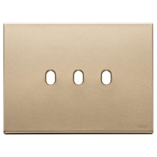 [VI22673.3.88] Vimar Eikon Exé Vintage - Plaque de recouvrement 3Mx3 (Or satiné)