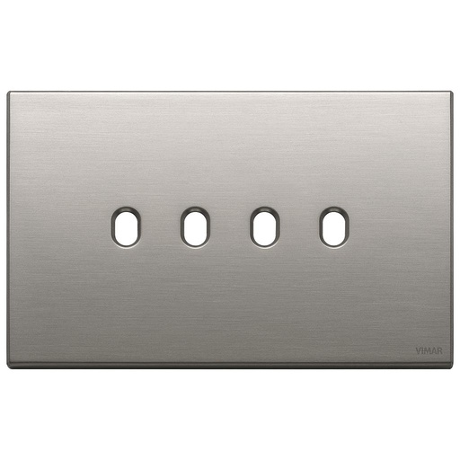 [VI22674.4.11] Vimar Eikon Exé Vintage - Plaque de recouvrement 4Mx4 (Nickel brossé)