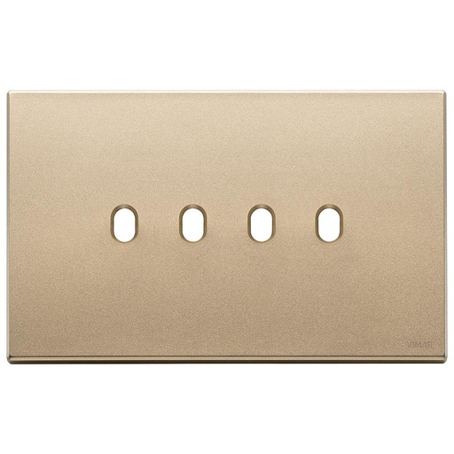 [VI22674.4.88] Vimar Eikon Exé Vintage - Afdekplaat 4Mx4 (Satijn goud)