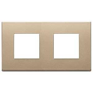 Vimar Eikon Exé - Afdekraam 4M - 2+2x71 (Metaal - Satijn goud)