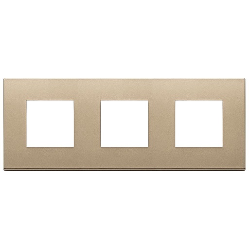 [VI22644.88] Vimar Eikon Exé - Plaque de recouvrement 6M - 2+2+2x71 (Métal - Or satiné)