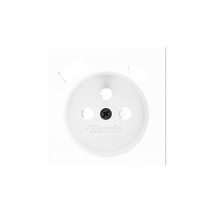 Zennio ZS55 - Centraalplaat 55x55mm voor penaarde stopcontact met USB C+A (Mat wit)