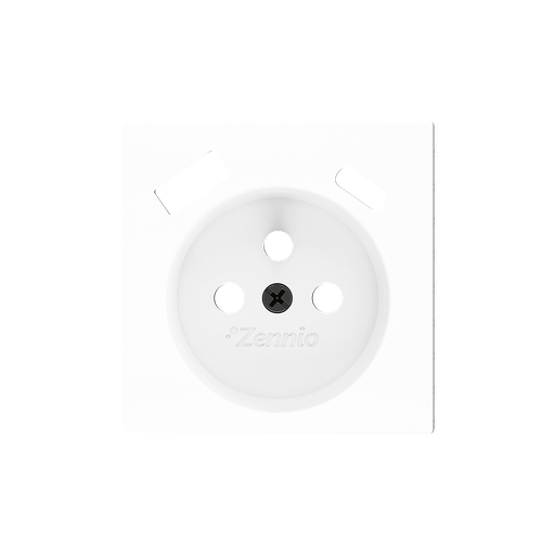 [ZEZS55CF2USMW] Zennio ZS55 - Centraalplaat 55x55mm voor penaarde stopcontact met USB C+A (Mat wit)