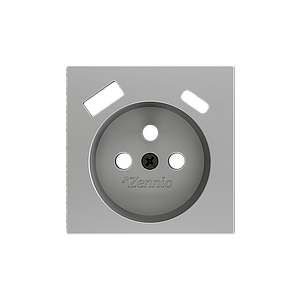 Zennio ZS55 - Centraalplaat 55x55mm voor penaarde stopcontact met USB C+A (Zilver) - VPE=10