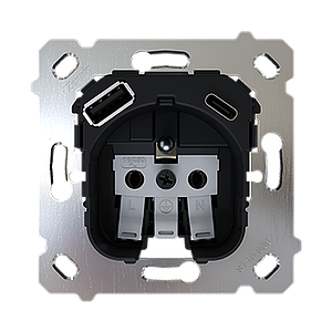 Zennio ZS55 - Penaarde insert met USB C+A 16A/250V