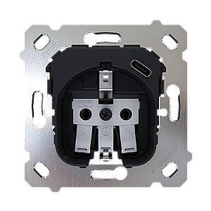 Zennio ZS55 - Schuko insert met USB C 16A/250V