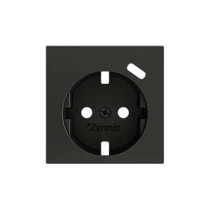 Zennio ZS55 - Centraalplaat 55x55mm voor schuko stopcontact met USB C (Antraciet)