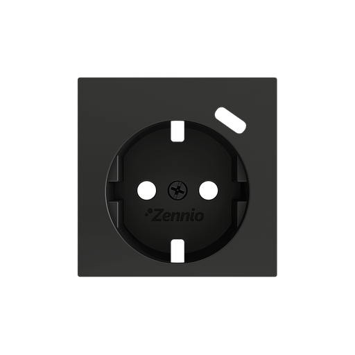 [ZEZS55CSC1USA] Zennio ZS55 - Centraalplaat 55x55mm voor schuko stopcontact met USB C (Antraciet)