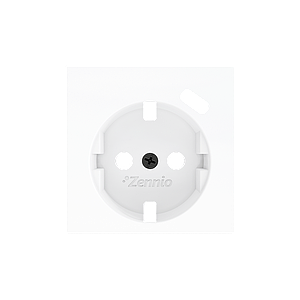 Zennio ZS55 - Centraalplaat 55x55mm voor schuko stopcontact met USB C (Mat wit)