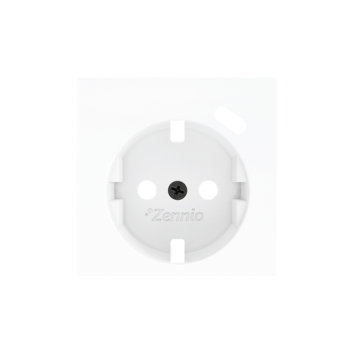 [ZEZS55CSC1USMW] Zennio ZS55 - Centraalplaat 55x55mm voor schuko stopcontact met USB C (Mat wit)