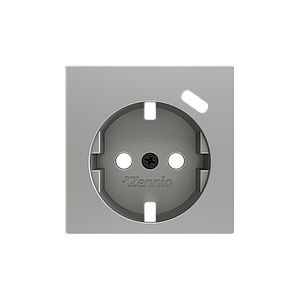 Zennio ZS55 - Centraalplaat 55x55mm voor schuko stopcontact met USB C (Zilver) - VPE=10