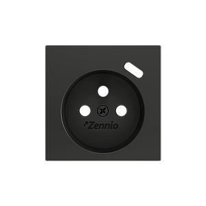 Zennio ZS55 - Centraalplaat 55x55mm voor penaarde stopcontact met USB C (Antraciet)