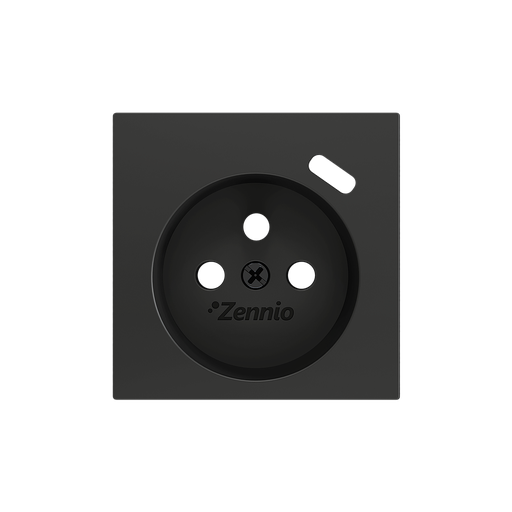 [ZEZS55CF1USA] Zennio ZS55 - Centraalplaat 55x55mm voor penaarde stopcontact met USB C (Antraciet)