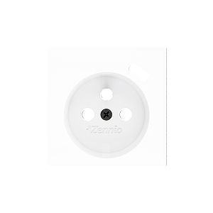 Zennio ZS55 - Centraalplaat 55x55mm voor penaarde stopcontact met USB C (Mat wit)