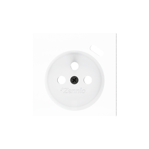 [ZEZS55CF1USMW] Zennio ZS55 - Centraalplaat 55x55mm voor penaarde stopcontact met USB C (Mat wit)