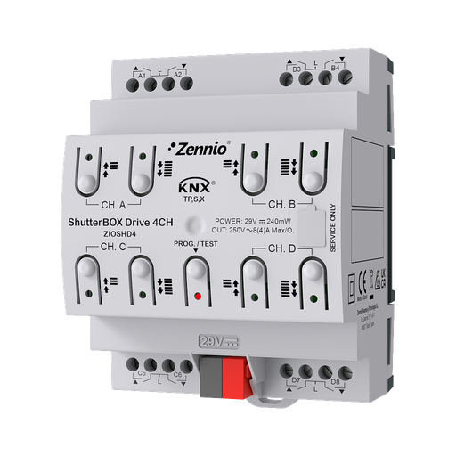 [ZEZIOSHD4] Zennio ShutterBOX Drive 4CH