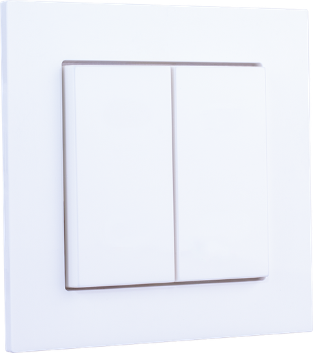 [WZ5512] Weinzierl Match 55 - Dubbele schakelaarafdekking (Wit)