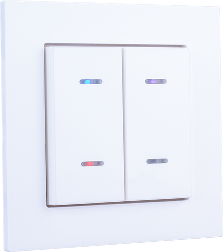 [WZ5520] Weinzierl Match 55 - Dubbele schakelaarafdekking met statusindicatie (Wit)