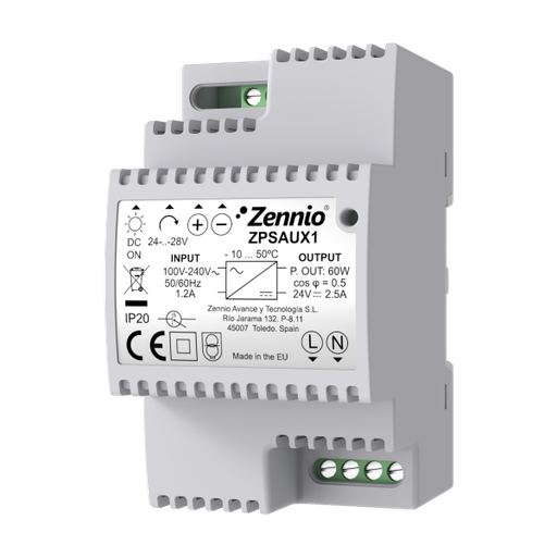 [ZEZPSAUX1] Zennio Alimentatio 24VDC (2.5 A) - V2