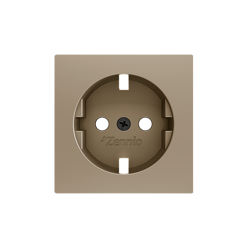 [ZE830000404] Zennio ZS55 - Centraalplaat voor schuko stopcontact met schroeven ZE8300003 (Champagne)