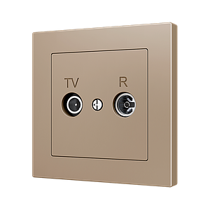 Zennio ZS55 - TV-R/SAT centraalplaat (Champagne)