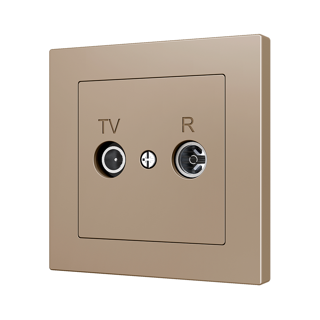 Zennio ZS55 - TV-R/SAT centraalplaat (Champagne)