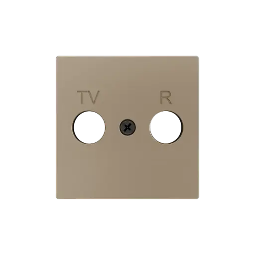 [ZE830001504] Zennio ZS55 - TV-R/SAT centraalplaat (Champagne)