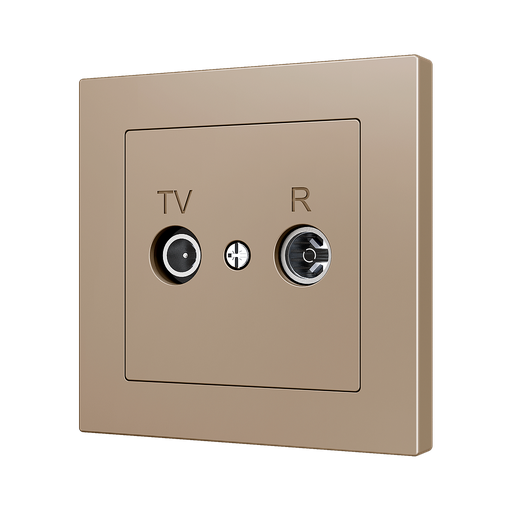 [ZE830001504] Zennio ZS55 - TV-R/SAT centraalplaat (Champagne)