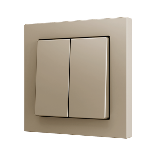 [ZE830001904] Zennio ZS55 - Dubbele schakelaarafdekking (Champagne) - VPE=10