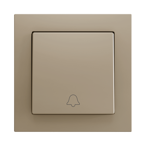 [ZEZS551PB1DC] Zennio ZS55 - Soft drukknop - enkel 1-v - deurbel icoon (Champagne)