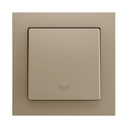 [ZEZS551PB1LC] Zennio ZS55 - Soft drukknop - enkel 1-v - licht icoon (Champagne) - VPE=10