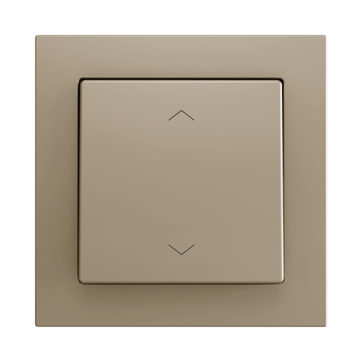 [ZEZS551PB2SHC] Zennio ZS55 - Bouton poussoir Soft - simple 2-p - icône volet (Champagne) - VPE=10