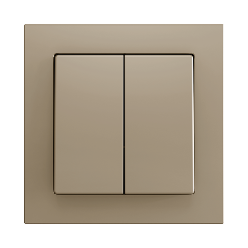 [ZEZS552PB2C] Zennio ZS55 - Bouton poussoir Soft - double 2-p (Champagne)