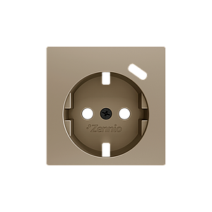 Zennio ZS55 - Cache pour base de prise à borne avec USB C 55x55 mm (Champagne)